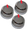 Weber 66753 3pk Control Knobs for Genesis II LX Series Grills