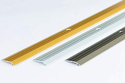 1 Piece of Anodised Champagne Aluminium Door Floor Bar Edge Trim Threshold Ramp 1000mm Length