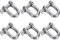 SyiXute 6 Pezzi M6 Grillo in Acciaio Inox,Grillo Dritto a Forma di D,Grillo per Anello a D con Perni Per Sartiame Pesante,Riciclaggio Di Veicoli,Traino,Facile Da Trasportare
