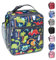 Apuucse Dinosaur Insulated Lunch Bag with Side Mesh Pocket for Kids/Boys/Girls/Child,Water-Resistant Leakproof Soft Cooler Bag Durable Portable Thermal Lunch Box for School/Picnic/Outdoor(Blue)