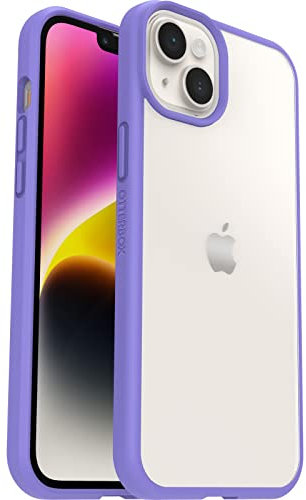 OtterBox Sleek Series Case for iPhone 14 Plus, Shockproof, Drop proof, Ultra-Slim, Protective Thin Case, Tested to Military Standard, Clear/Purple - Non-Retail Packaging