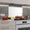 BELOFAY 6mm Clear Tempered Glass Mirror Splashback for Kitchen, Toughened Glass Mirror Heat Resistant Splashbacks for Cookers with Glue (60X70cm)