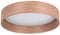 Eglo Luminaire plafonnier Luppineria, panneau LED rond, lampe de plafond encadrée en bois plaqué chêne, métal et plastique blanc, blanc chaud