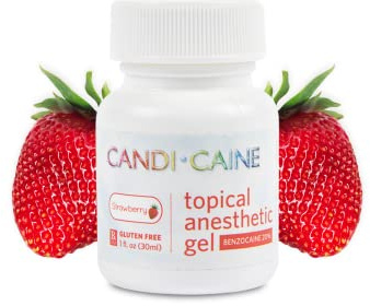 The Essentials Dynamic Dental Candi Caine, Topical Anesthetic Gel, 1 oz, Strawberry Flavor