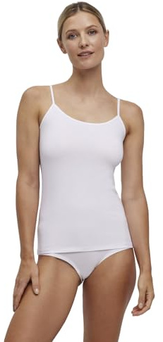FALKE Damen Daily Climate Control Outlast® Unterwäsche bequemes Unterhemd mit Rundhals-Ausschnitt hautfreundlich feuchtigkeitsregulierend schnelltrocknende atmungsaktive Baumwolle 1 Stück | mit schneller Rücktrocknung
