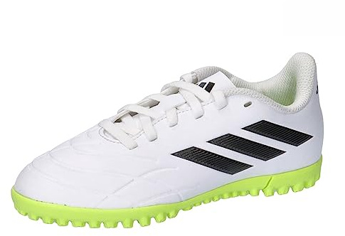 adidas Copa Pure.4 Tf J Football Shoes (Turf), FTWR White/Core Black/Lucid Lemon, 38 2/3 EU