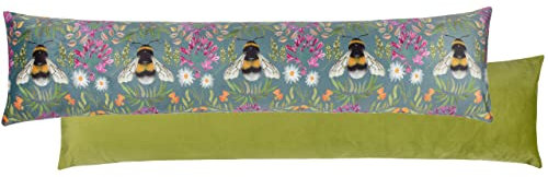 Wylder Nature House of Bloom Zinnia Bee Draught Excluder,Blue,92 x 20cm