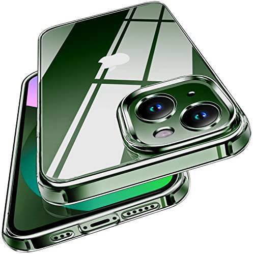 iVoler Anti Ingiallimento Chiaro Cover per iPhone 13 6.1 Pollici, [Protezione Fotocamera] Trasparente Sottile Antiurto Custodia Case con Paraurti Assorbimento degli urti