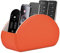 Remote Control Holder,TV Remote Caddy/Box with 5 Compartments,Bedside Table Organizer for Controller,Glasses,makeup brushes,jewelry and Media Player,Pen/Pencil Storage(Orange)
