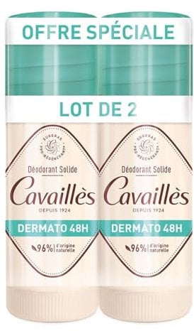 Rogé Cavaillès déodorant solide Dermato 48h stick lot de 2x40ml