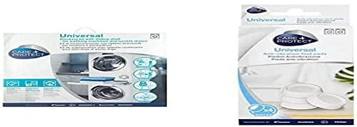 Bundle of CARE+PROTECT Universal Stacking Kit with Sliding Shelf for Wachine Machines and Dryers + CARE+PROTECT Anti-Vibration Rubber Foot Pads
