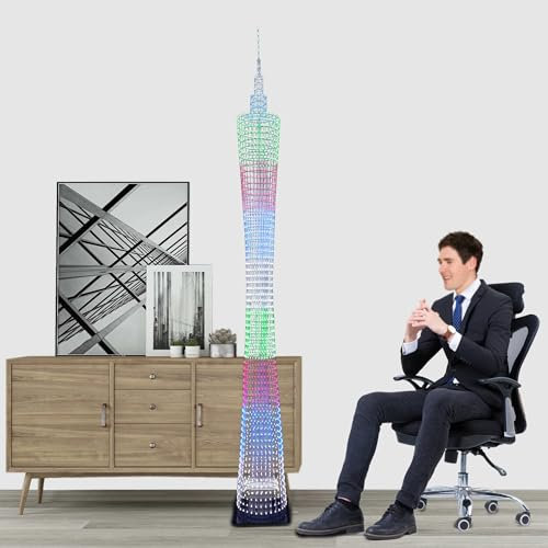 iCubeSmart GZT-64PLUS 1.9 Meter Led Canton Tower Modell DIY Elektronik Kit, LED Würfel Modell Handgemachtes Lötprojekt Kit (GZT-64PLUS-KIT)