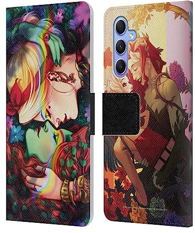 Head Case Designs Offizielle Batman DC Comics Poison Ivy & Harley Quinn Gotham City Sirens Leder-Wallet-Hülle Kompatibel mit Samsung Galaxy A34 5G