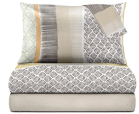 Le vie del Cotone, Tasmanisches Bettwäsche-Set für Doppelbett, aus Reiner Baumwolle