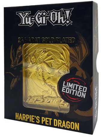 Yu-Gi-Oh! Limitierte Auflage, 24 Karat vergoldete Metallkarte, Harpie's Pet Dragon