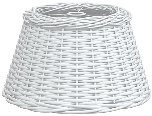 vidaXL Lampenschirm Weiß Ø50x30 cm Korbweide