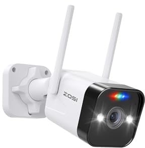 ZOSI 2.5K WiFi Security Camera with Person Vehicle Detection, 4MP CCTV Camera Outdoor Indoor, Home Surveillance Camera with Spotlight Siren, Color Night Vision, 2-Way Audio, Cloud/ Local Storage