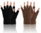 Fingerlose Handschuhe,Fingerlose Handschuhe Herren,Fingerless Gloves,Zwei Paare,Schwarz Und Braun,Winterhandschuhe Herren Dünn,Handschuhe Ohne Fingerkuppen,Lange Fingerlose Handschuhe,Hand Schuhe