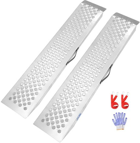 LIEKUMM 2 Pack Motorbike Ramp, 120 x 23 cm Motorcycle Ramp, 600 kg Load Capacity Heavy Duty Car Ramps, Ramps for Mobility Scooters, Dirt Bike, Motorcycle, Trailer, ATV, UTV, Garden Tractor, Lawn Mower