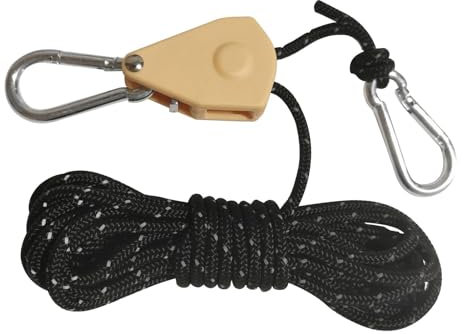 Camping Rope | Rope Tie Down | Lightweight Hiking Ropes | Camping Tent Accessories | Nylon Camping Ropes | Adjustable Tarp Rope for Hiking, Cycling, Fishing, Rainproof Flysheet, Tents, Awnings