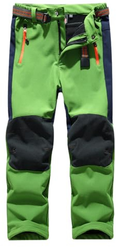 Hpbygstae Pantalon thermique imperméable pour garçon et fille, pantalon de neige, pantalon d'hiver pour l'extérieur, pantalon de randonnée, pantalon de ski softshell pour enfant, 150-164