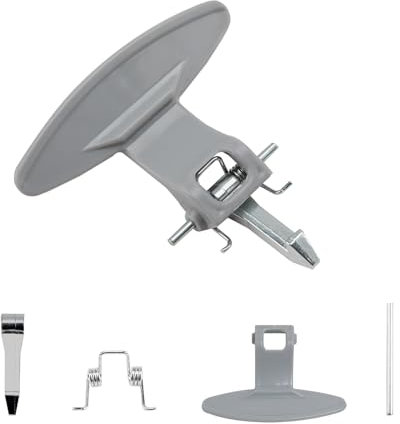 Set completo di sostituzione della maniglia della porta della lavatrice LG per lavatrice compatibile con il modello 3650EN3005 Plastica ABS grigia