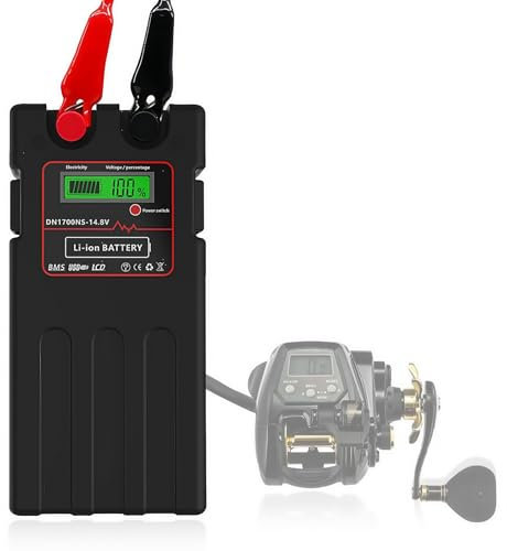 Velycein Batterie au lithium 10400 mAh 14,8 V, adaptée pour les bateaux de pêche océaniques et les moulinets électriques, pour moulinets électriques Daiwa Shimano (10400 mAh)