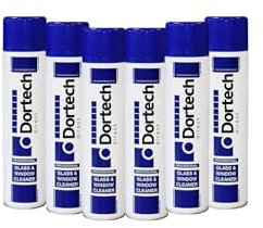 Dortech Professional Glass & Window Cleaner Spray, Fast Action Streak Free Glass Cleaning - Pack of 6 (660ml)