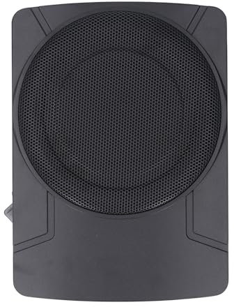Ghzste 800 W 8 Zoll Slim Untersitzer Subwoofer mit Verstärker, Fernbedienung für Autofahrzeuge, Aluminiumlegierungshülle, 12 -V -Stromversorgung, Professionelle Bass -Integration auf