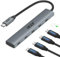 acer USB C Hub 10Gbps mit Typ-C 100W Stromversorgung, Ultra Slim 4* USB-C 3.2 Multiport Splitter aus Aluminium, für iPhone 15/16 Serie, MacBook iPad Pro/Air, iMac, Chromebook, Galaxy S24/23 usw.