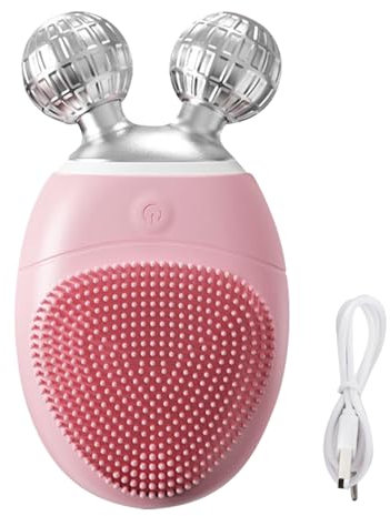 Spazzola Detergente Viso, Massaggiatore Elettrico Viso, Dispositivo Elettrico Vibrante Idrorepellente 5 Velocità Regolabili per Esfoliazione Delicata e Pulizia Profonda