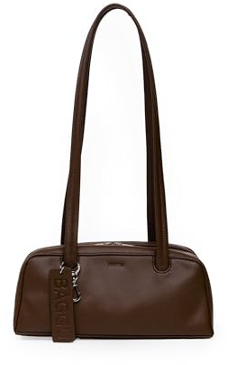 BAGGU Small Recycled Leather Bowler Bag - Brown