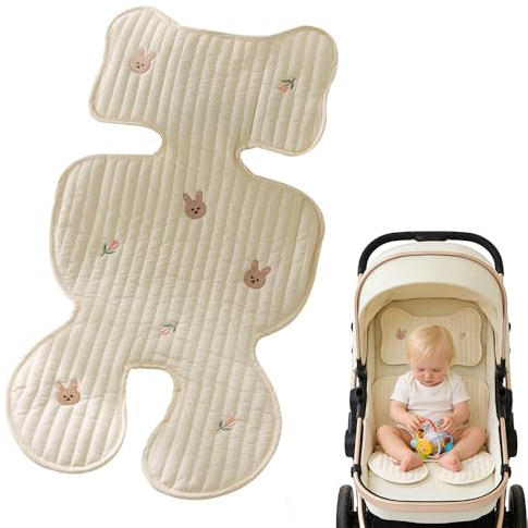 Nzkeuf Atmungsaktive Sitzauflage Buggy, 72x40cm, Universal Baby Sitzauflage Kinderwagen, Waschbar, Kühlt und Schützt, Sommer Sitzeinlage für Buggy Kindersitz Babyschale, Sitzauflagen für Kinderwagen