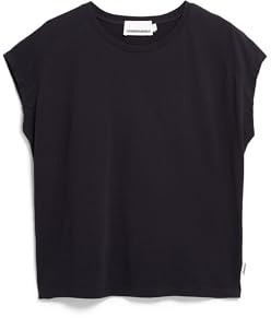 ARMEDANGELS Damen T-Shirt aus Bio-Baumwolle SLUB Loose Fit Black M