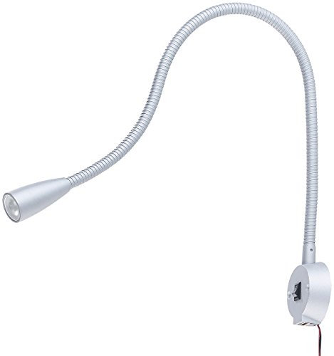 Lunartec Bett mit USB Anschluss: LED-Bett- & Leseleuchte mit Schwanenhals & USB-Ladebuchse, 3 W, 180 lm (Leselampe mit Anschluss, Bettlampe mit, iPhone Ladestation)