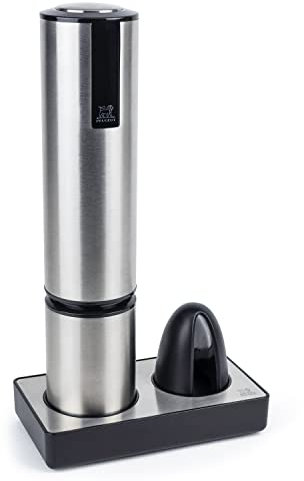 Peugeot Saveurs d'Epices Elis Touch Rechargeable Corkscrew Wine Opener, Stainless Steel, Silver, 28.80 x 31.40 x 27.00 cm