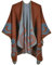 YianBestja Damen Herbst/Winter Ponch, 130 * 150CM Poncho-Schal Überwurf Cape Umhang Wendeponcho für Frau (09-1)