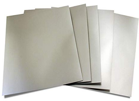 Hygloss Products Silver Metallic-Folienplatte, 21,6 x 27,9 cm, silberfarben, 100 Stück, Papier, Mattes Silber