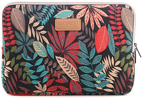 fdsmall Laptoptasche Schutzhülle Wasserdicht Neoprene, Laptop Sleeve Case Laptophülle Notebook Hülle Tasche für Acer/Asus/Dell/Lenovo/HP/Samsung (Rote Blätter, 15,6 Zoll)