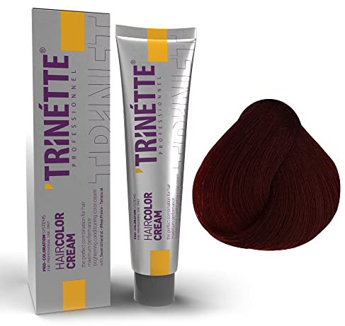 TRINETTE Hair Color Cream | Haarfarbe Creme | Coloration Creme für Profi | 100ml (No 6.66)