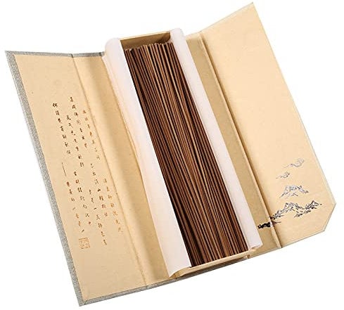 Joyzan Caja Varitas Incienso Sandalo, Varillas Aromáticas Alta Pureza Natural Relajación Profunda Meditación Ecológicas Fragancia Única Rituales Decoración Hogar Transformar Espacio Santuario Paz