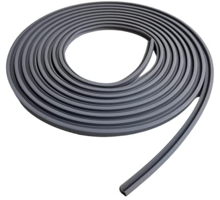 5 m Zimmertürdichtung GRAU: 12mm Falzbreite / 2,8mm Nutbreite/Höhe 6mm / Ideal für: Haus und Zimmertüren