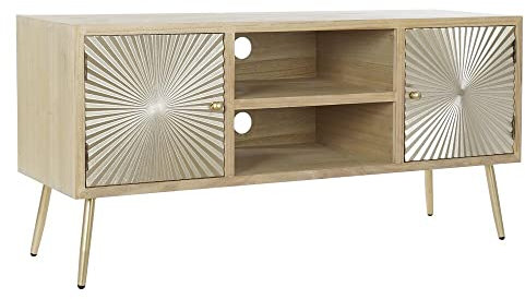 DKD Home Decor Meuble TV, Marron Clair, Estándar