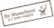 Türschild Hirsch Kopf Namensschild personalisiert mit Gravur- 150mm x 50mm - selbstklebend