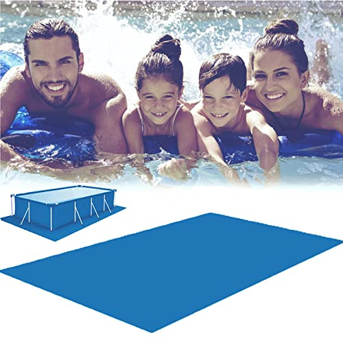 Pool Bodentuch, Rechteckige Poolmatte, Pool Bodenfolien, 330 x 230cm Schwimmbecken Matte Pool Bodenplane, Aufblasbarer Poolschutz Faltbare Matte, Faltbarer Wasserdichter Bodentuch Pool Bodenschutz