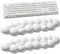 Leolee Cloud Keyboard Wrist Rest, 2 Packs White Cloud Wrist Rest with Leather Surface Memory Foam Non-Slip Base Cloud Palm Rest for Relieve Wrist & Arm Pain for PC Gaming/Office/Computer/Laptop