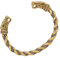 TQWSVUM Wikinger Doppelwolf Kopf Manschettenarmband - Nordische Herren Edelstahl Verstellbarer Twist Fenrir Armreif -Mittelalterliches Vintage Metall Odin Wolf Armband Pagan Boys Schmuck(Gold)