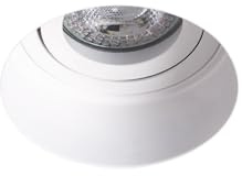 LEDKIA Downlight-Ring Einbau Gips/Gipsplatten Rund für LED Glühbirne GU10 S