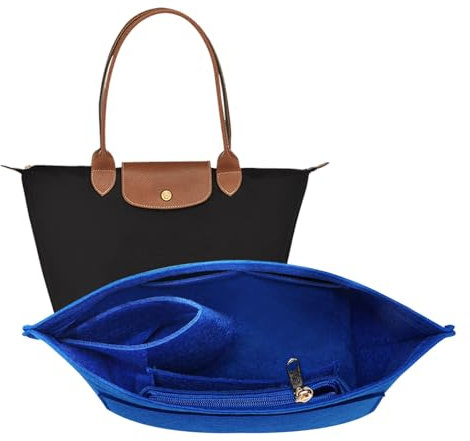 LOUKAYCCI Filz-Organizer kompatibel mit Longchamp Le Pliage S Handtascheneinsatz (klein, blau)