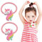 RYMAUP® 2 Stück Magische Einhorn Haargummis für Mädchen Süße Haarbänder für Kinder,Rosa Flügel,Regenbogenhaar-Einhorn